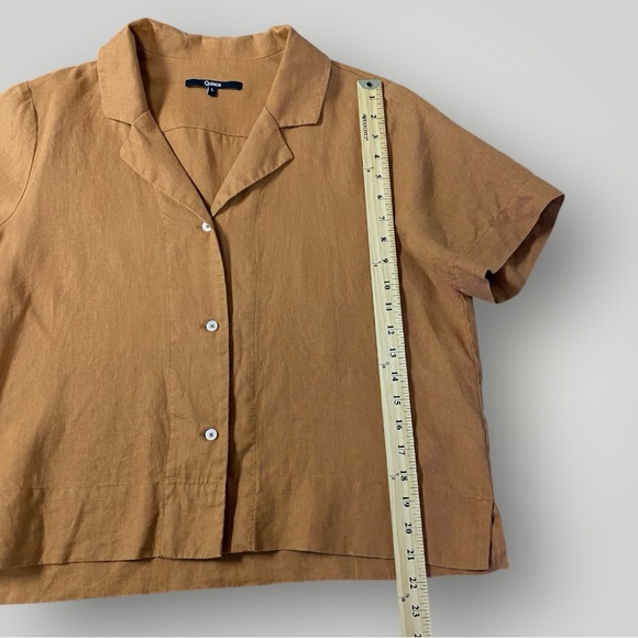 QUINCE 100% Linen Short Sleve Shirt Sz L - Picture 8 of 11